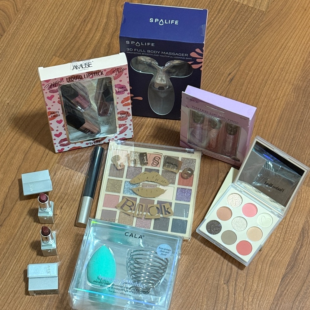 Makeup and Skincare Set with Lipsticks and Massager NEW